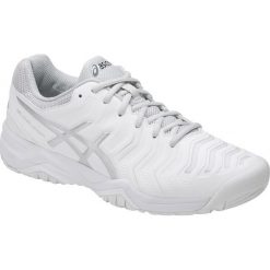 Asics Gel-Challenger 11 e703y-0193 42 Białe. Białe buty sportowe męskie marki Asics, z syntetyku, tenisowe. W wyprzedaży za 299,99 zł.