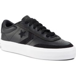 Sneakersy CONVERSE - Courtland Ox 162580C Black/Black/White. Czarne półbuty damskie Converse, z gumy. W wyprzedaży za 189,00 zł.