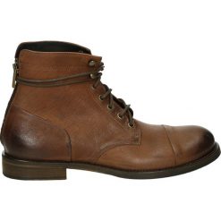 Botki męskie - T282 OX CUJ18. Brązowe botki męskie Venezia, ze skóry. Za 399,00 zł.