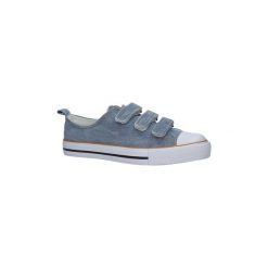 Tenisówki damskie: Buty American Niebieskie trampki jeansowe na rzepy LH-18-DSTC-JEANS-3/4