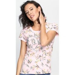 Bluzki damskie: Różowy T-shirt Anymore more