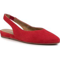 Sandały TAMARIS - 1-29406-24 Lipstick 515. Czerwone klapki damskie Tamaris, bez wzorów, z zamszu, bez obcasa, na obcasie. Za 239,00 zł.