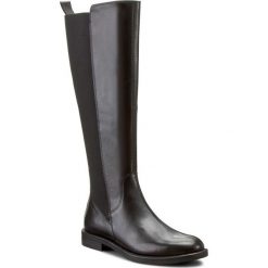 Oficerki VAGABOND - Amina 4203-301-20 Black. Czarne kozaki damskie Vagabond, ze skóry, przed kolano, na wysokim obcasie, na obcasie, bez zapięcia. W wyprzedaży za 369,00 zł.