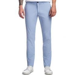 Spodnie RICCARDO SMNS000258. Niebieskie spodnie męskie Giacomo Conti, s, bez wzorów, z elastanu. Za 299,00 zł.