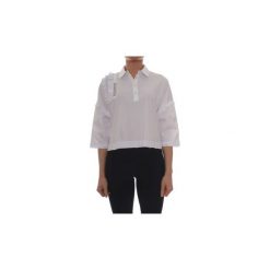 Bluzki Twin Set TP2050. Białe bluzki damskie marki Twin Set, s, bez wzorów, bez kołnierzyka, bez rękawów. Za 485,91 zł.