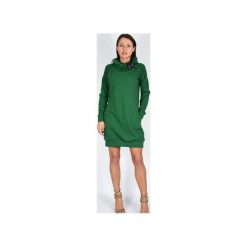 CARMEN sukienko-bluza golf komin - zielona. Zielone szaliki damskie marki Collibri, na zimę, z dresówki. Za 189,00 zł.