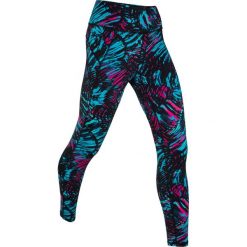 Legginsy sportowe, dł. 7/8, Level 1 bonprix czarny z nadrukiem. Czarne spodnie damskie bonprix, z nadrukiem, z materiału, na fitness i siłownię. Za 59,99 zł.