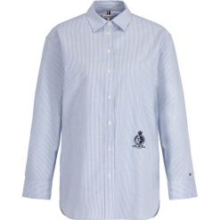 Koszula TOMMY HILFIGER Fawn Boyfriend WW0WW25624. Niebieskie bluzki damskie TOMMY HILFIGER, bez wzorów, z bawełny, bez kołnierzyka, bez rękawów. W wyprzedaży za 289,00 zł.