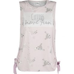 Bambi Cuties Have Fun Top damski wielokolorowy. Szare topy damskie marki Bambi, xl, w paski, z okrągłym kołnierzem. Za 32,90 zł.