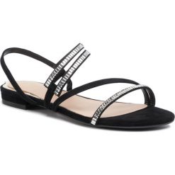 Sandały Guess Ravena FL6RAA SUE03. Czarne klapki damskie Guess, z aplikacjami, bez obcasa. W wyprzedaży za 329,00 zł.