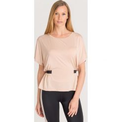 BLUZKA LIU JO SPORT. Białe bluzki sportowe damskie Liu Jo Sport, s, z nadrukiem, z materiału, z okrągłym kołnierzem, bez rękawów, bez kaptura. Za 230,00 zł.