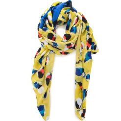 Szal DESIGUAL - 18SAWW92 4123. Żółte szaliki męskie Desigual, z materiału. Za 149,90 zł.