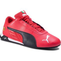 Sneakersy PUMA - Ferrari Race R-Cat Jr 306546 01 Rosso Corsa/Puma Black. Czerwone trampki chłopięce Puma, bez wzorów, ze skóry ekologicznej, na sznurówki. Za 249,99 zł.