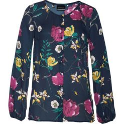 Bluzka z nadrukiem bonprix ciemnoniebieski z nadrukiem. Niebieskie bluzki longsleeves bonprix, z nadrukiem. Za 49,99 zł.