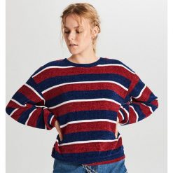 Sweter w paski - Granatowy. Niebieskie swetry damskie Cropp, s, w paski, bez rękawów, bez kaptura. Za 79,99 zł.