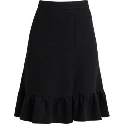 Spódniczki: Lost Ink FRILL HEM TEXTURED WRAP SKIRT Spódnica trapezowa black
