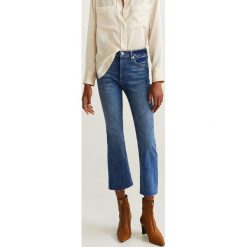 Mango - Jeansy Bootcrop. Zielone jeansy damskie Mango, l, z podwyższonym stanem. Za 139,90 zł.