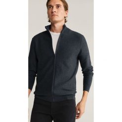 Mango Man - Kardigan Tenc. Niebieskie swetry męskie Mango Man, s, bez wzorów, z bawełny. Za 169,99 zł.