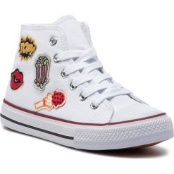 Trampki NELLI BLU - C1886037S-3 White. Białe trampki dziewczęce Nelli Blu, bez wzorów, z gumy, bez zapięcia. Za 59,99 zł.