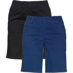 Szorty ze stretchem bonprix kobaltowy + czarny. Niebieskie spodnie damskie bonprix. Za 109,98 zł.