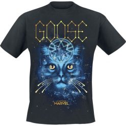 Captain Marvel Goose T-Shirt czarny. Czarne koszulki męskie Captain Marvel, l, z nadrukiem, z okrągłym kołnierzem. Za 74,90 zł.