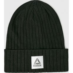 Reebok - Czapka. Czarne czapki męskie marki Reebok, na zimę, bez wzorów, z bawełny. Za 59,90 zł.