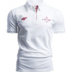 Koszulka polo męska Łotwa Pyeongchang 2018 TSM801 - biały. Białe koszulki polo męskie marki 4f, na zimę, m, z elastanu. W wyprzedaży za 69,99 zł.