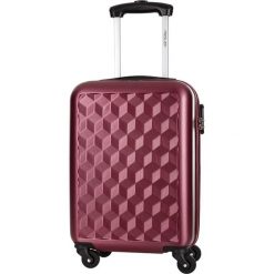 Walizka w kolorze bordowym - 32 l. Czerwone walizki Travel One, z materiału. W wyprzedaży za 159,95 zł.