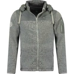 Kurtka polarowa "Tjhon" w kolorze szarym. Szare bluzy męskie m, z polaru, z kapturem. W wyprzedaży za 169,95 zł.