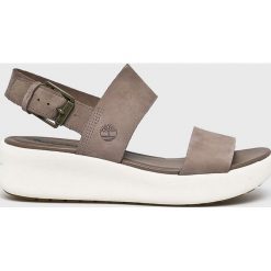 Timberland - Sandały Los Angeles Wind. Szare klapki damskie Timberland, bez wzorów, ze skóry, bez obcasa, na obcasie. W wyprzedaży za 399,90 zł.
