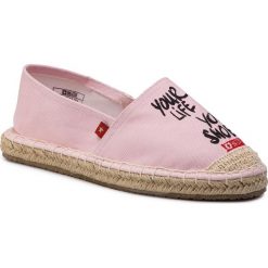Espadryle BIG STAR - DD274A184 Pink. Różowe espadryle damskie BIG STAR, bez wzorów, z tworzywa sztucznego, bez obcasa, na płaskiej podeszwie. W wyprzedaży za 79,00 zł.