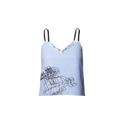 Top Horse. Niebieskie topy damskie marki Jolie su, s, z nadrukiem, z wełny, z golfem. Za 124,50 zł.
