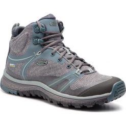 Trekkingi KEEN - Terradora Mid Wp 1019875 Stormy Weather/Wrought Iron. Szare trapery damskie Keen, z tworzywa sztucznego, bez obcasa, bez zapięcia. W wyprzedaży za 329,00 zł.