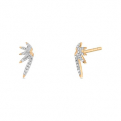Zjawiskowe Kolczyki - , Diament 0,07ct. Szare kolczyki damskie W.KRUK, z diamentem. Za 759,00 zł.