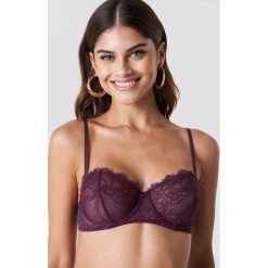 NA-KD Lingerie Koronkowy biustonosz Eyelash - Purple. Fioletowe biustonosze NA-KD Lingerie, z haftami, z koronki. Za 60,95 zł.