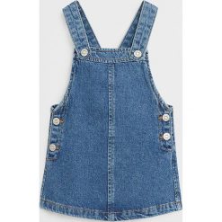 Mango Kids - Sukienka dziecięca Elva 80-104 cm. Niebieskie sukienki dziewczęce Mango Kids, bez wzorów, z bawełny, bez rękawów, proste. W wyprzedaży za 63,90 zł.