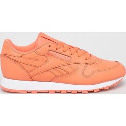 Reebok Classic - Buty Cl Lthr. Pomarańczowe buty sportowe damskie Reebok Classic, bez wzorów, ze skóry, sportowe, reebok classic. W wyprzedaży za 239,90 zł.