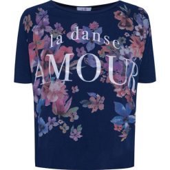 T-shirt DEHA DANCE Print|Granatowy. Niebieskie bluzki sportowe damskie marki Deha, bez wzorów, z bawełny, bez kołnierzyka, bez rękawów, bez kaptura. W wyprzedaży za 84,00 zł.