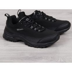 Buty trekkingowe męskie wodoodporne czarne American Club - czarny. Czarne buty sportowe damskie American CLUB, bez zapięcia. Za 129,99 zł.