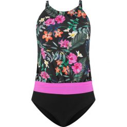 Kostium kąpielowy shape Level 1 bonprix czarno-kolorowy. Czarne stroje kąpielowe damskie bonprix, bez wzorów. Za 134,99 zł.