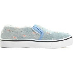 Pomarańczowe Slip On Dot On Sky. Pomarańczowe trampki i tenisówki damskie Born2be, z materiału. Za 19,99 zł.