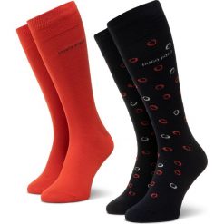 Zestaw 2 par wysokich skarpet męskich BOSS - 2P Rs Dot Cc 50425482 401. Czerwone skarpetki męskie Boss, bez wzorów, z elastanu. Za 59,00 zł.