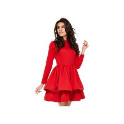 Sukienka OOH LA LA Red. Czarne sukienki damskie koktajlowe marki Ooh la la, m, z długim rękawem, długie, rozkloszowane. Za 269,00 zł.