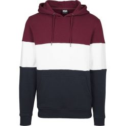 Bluzy męskie: Urban Classics 3-Tone Hoodie Bluza z kapturem burgund/biały/granatowy