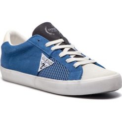 Tenisówki GUESS - Statement FM6STA SUE12 BLUE. Niebieskie półbuty męskie Guess, z aplikacjami, z zamszu, klasyczne, bez zapięcia. Za 399,00 zł.