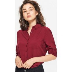 Gładka koszula - Bordowy. Czerwone koszule damskie Cropp, l. Za 49,99 zł.
