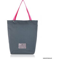 TOREBKA SHOPPERKA 898. Szare torebki klasyczne damskie Pakamera, z bawełny, duże. Za 89,00 zł.