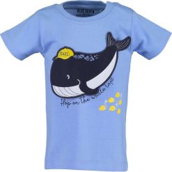 Blue Seven - T-shirt dziecięcy 68-86 cm. Niebieskie t-shirty chłopięce Blue Seven, z aplikacjami, z bawełny, bez rękawów. Za 49,90 zł.