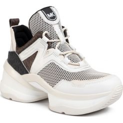 Sneakersy MICHAEL MICHAEL KORS - Olympia Trainer 43S0OLFS3D Blk/Opticwht. Białe półbuty damskie MICHAEL Michael Kors, ze skóry ekologicznej. Za 949,00 zł.