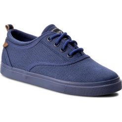 Tenisówki WRANGLER - Icon Board Chrome WL171504 Blue 100. Niebieskie półbuty damskie Wrangler, bez wzorów, ze skóry, bez zapięcia. W wyprzedaży za 169,00 zł.